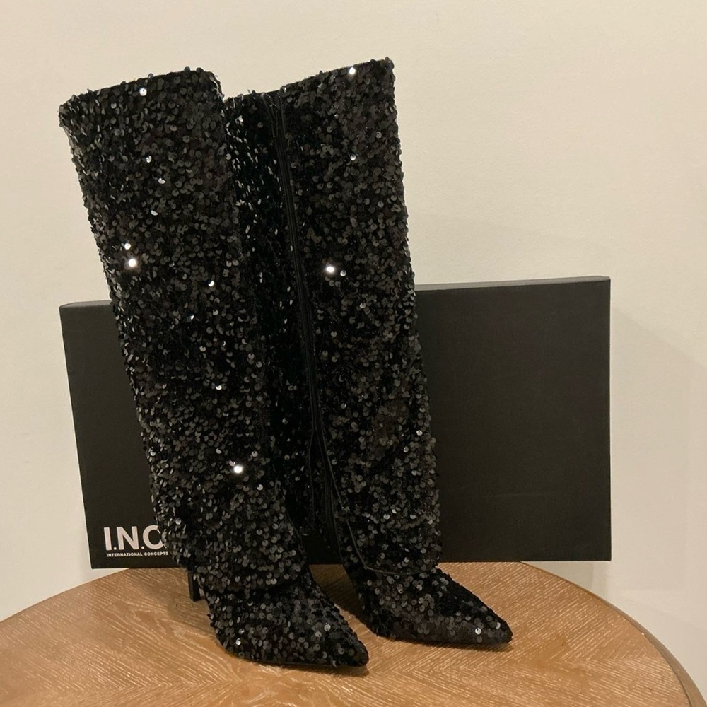 I.N.C. International Concepts Women's Skylar Fold Over Cuffed Dress Boots - Picture 4 of 4
